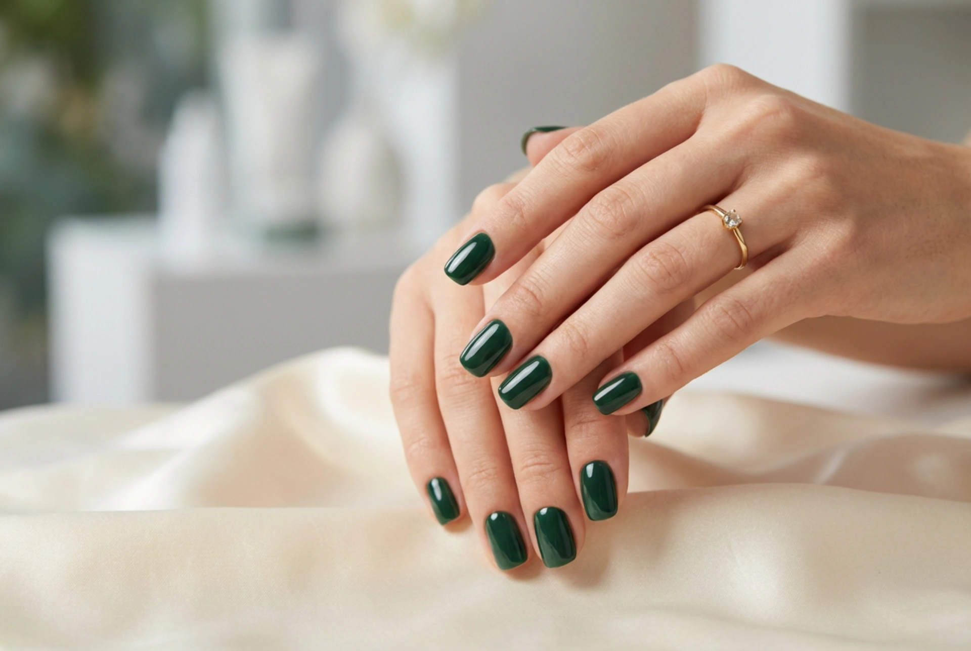 Grønn gelélakk i en elegant styling: valg av nyanse og påføring