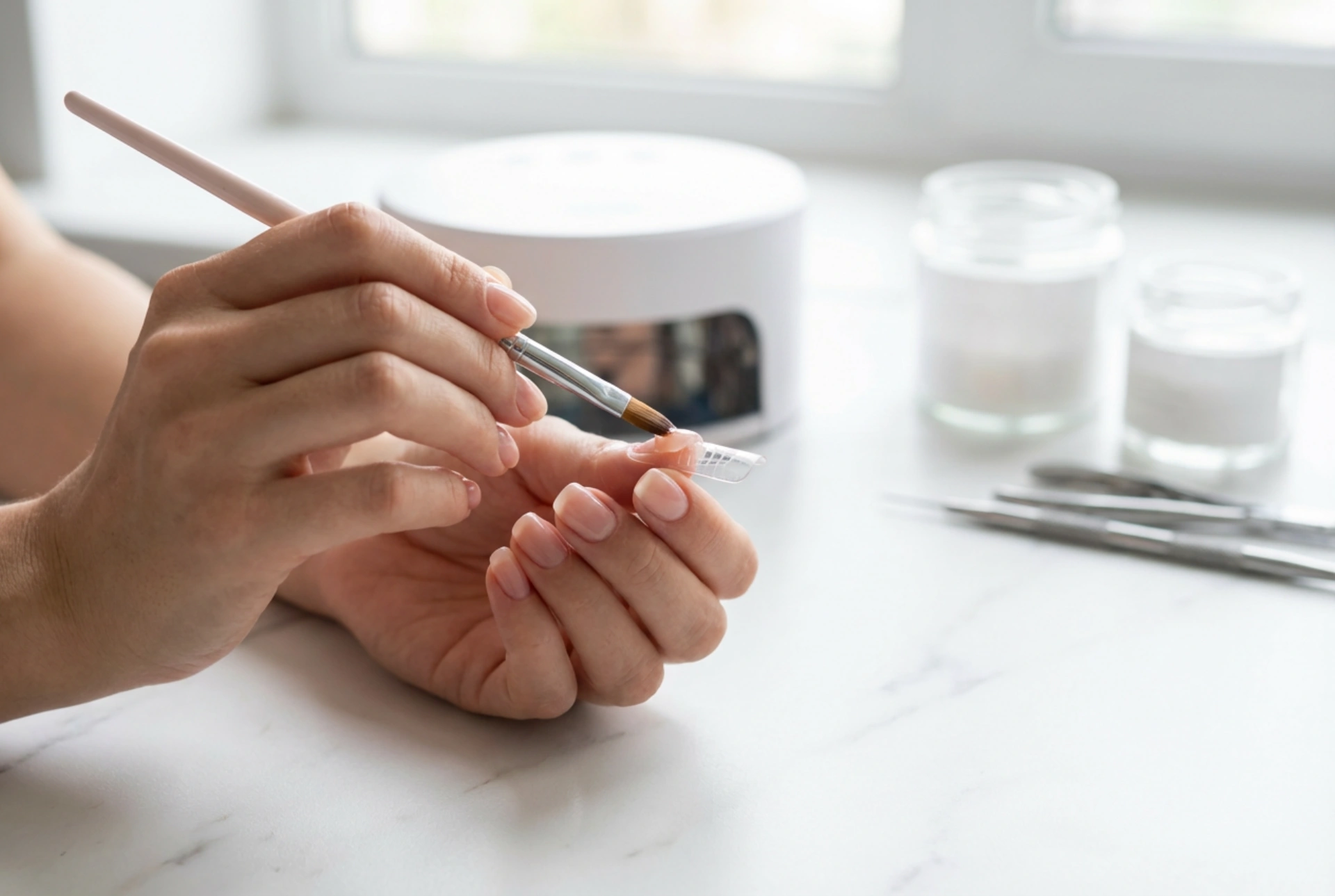 Byggegelé for negleforlengelse: Typer, påføring og herding