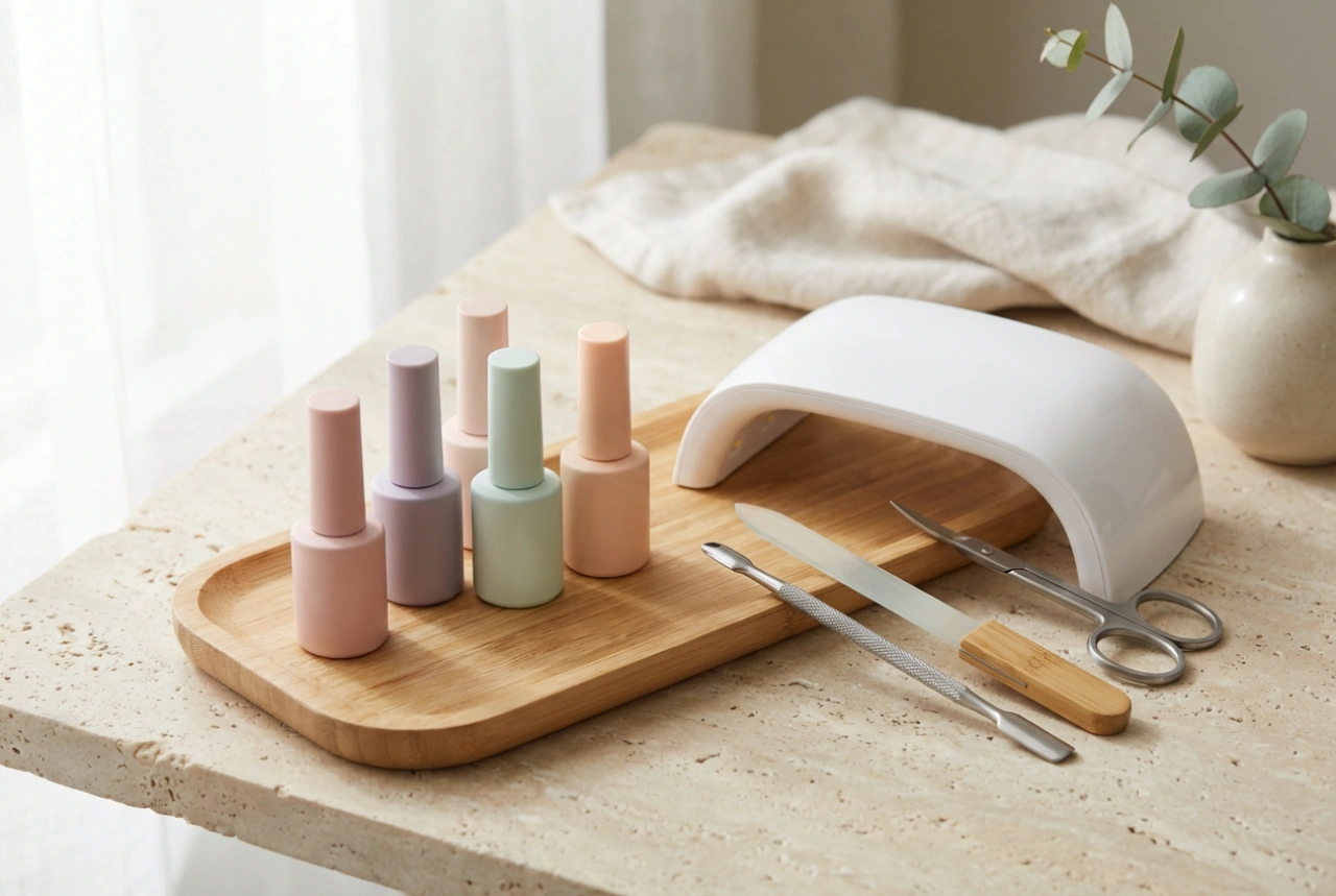 Gellakksett for hjemmebruk: Nødvendige produkter, lampe og fremgangsmåte