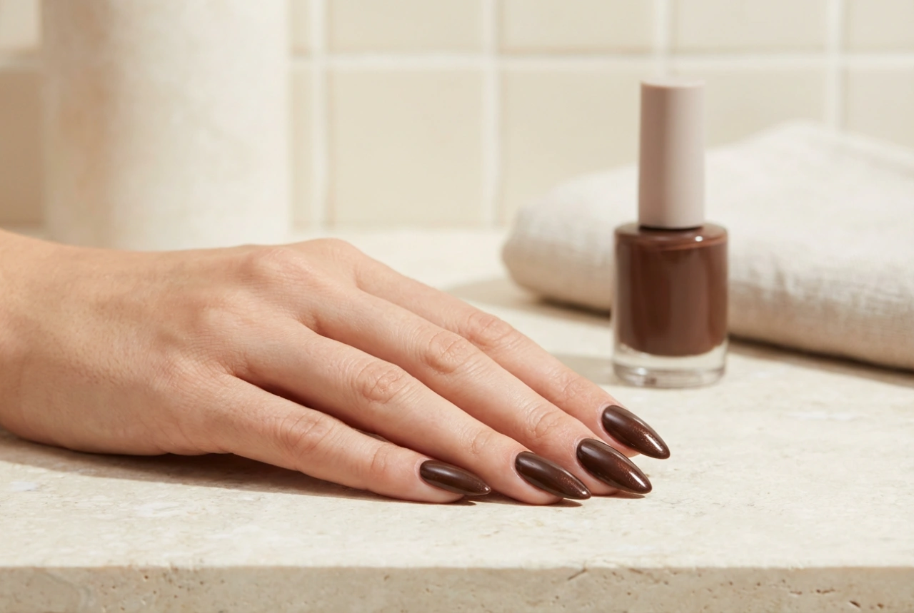 Brun neglelakk: hvordan velge riktig nyanse og oppnå glans