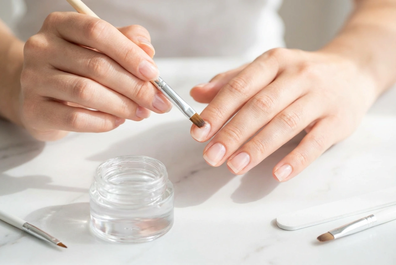 Gel-base for negler i praksis: forberedelse av negleplaten og påføring