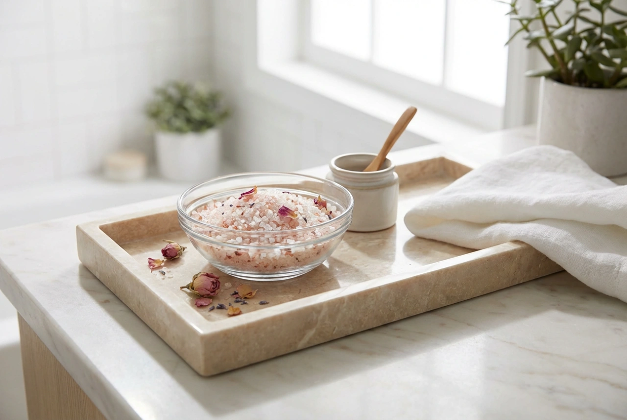 Badesalt: Slik forbereder du et avslappende bad og pleier huden din