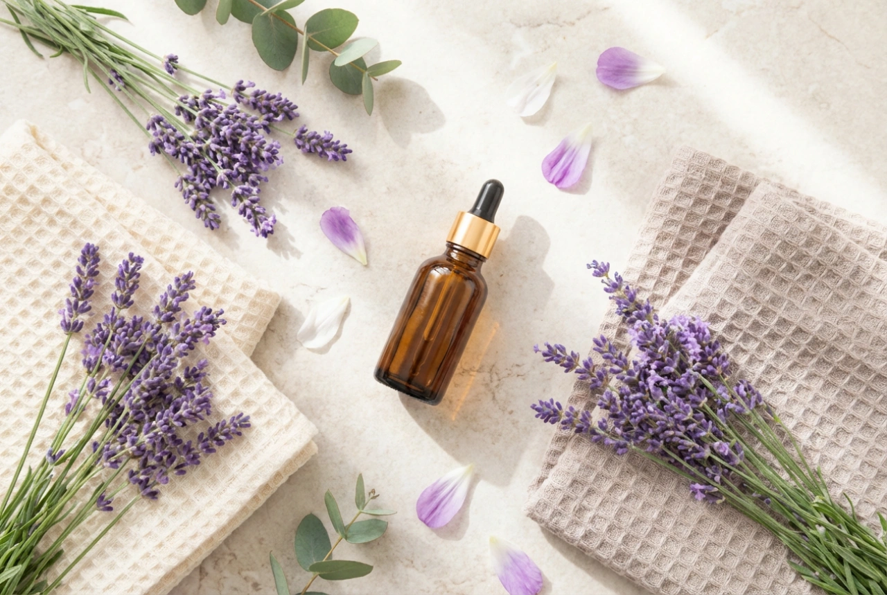 Naturlig lavendelolje i hudpleie: bad, ansiktsspray, massasje