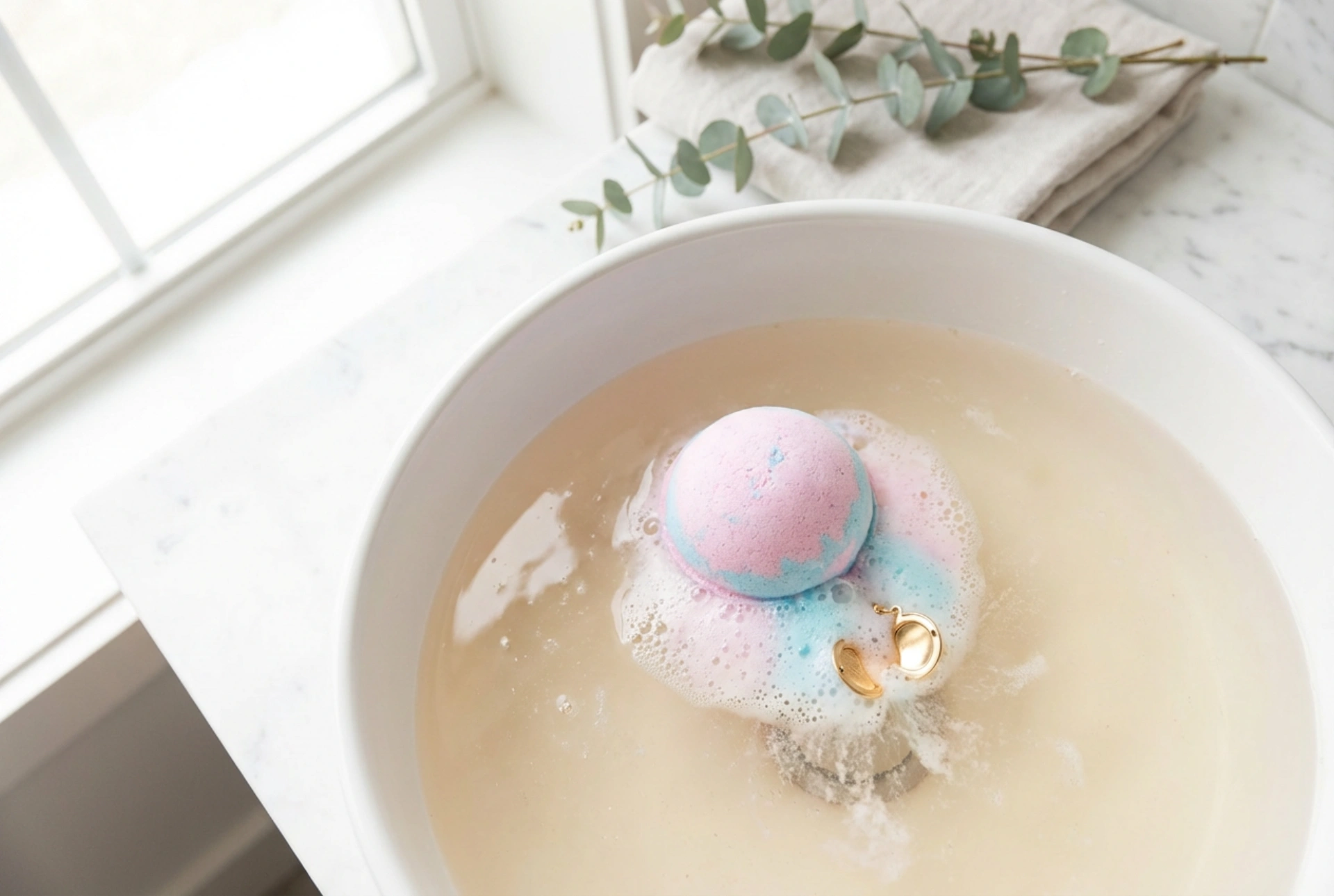 Badebombe med overraskelse: Slik legger du trygt inn en liten gave