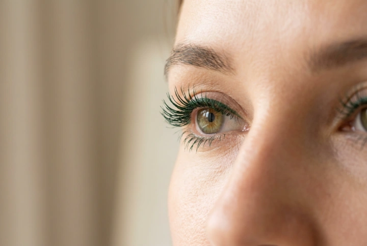 Grønn maskara: Hvordan bruke den for å fremheve øyefargen og vippene