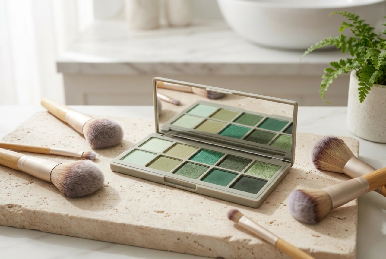 Grønne øyenskygger: hvordan velge riktig nyanse og blende uten flekker