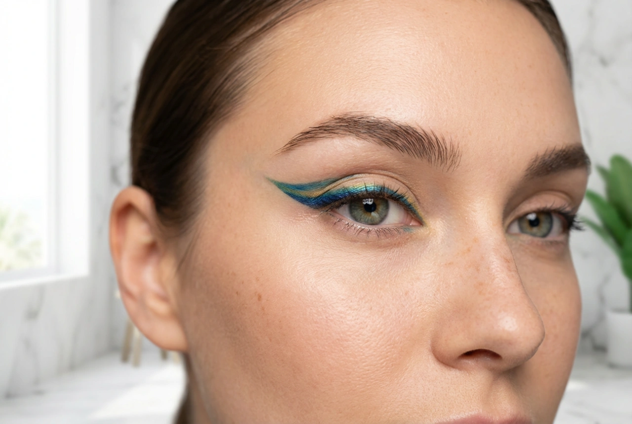 Fargerike eyeliner-streker: fargekombinasjoner, proporsjoner og holdbarhet