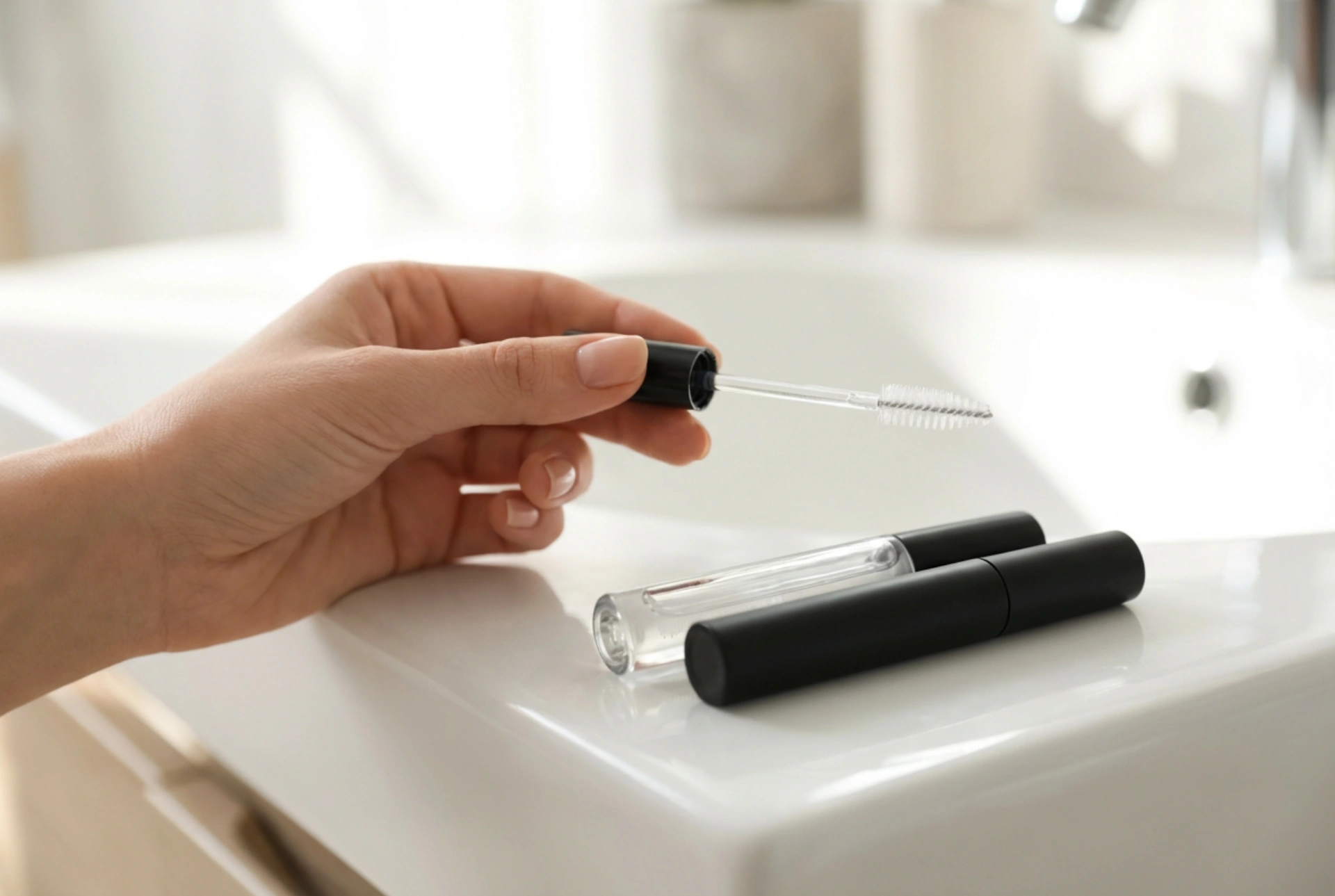 Transparent og svart øyevippegel: bruk og påføringsteknikker