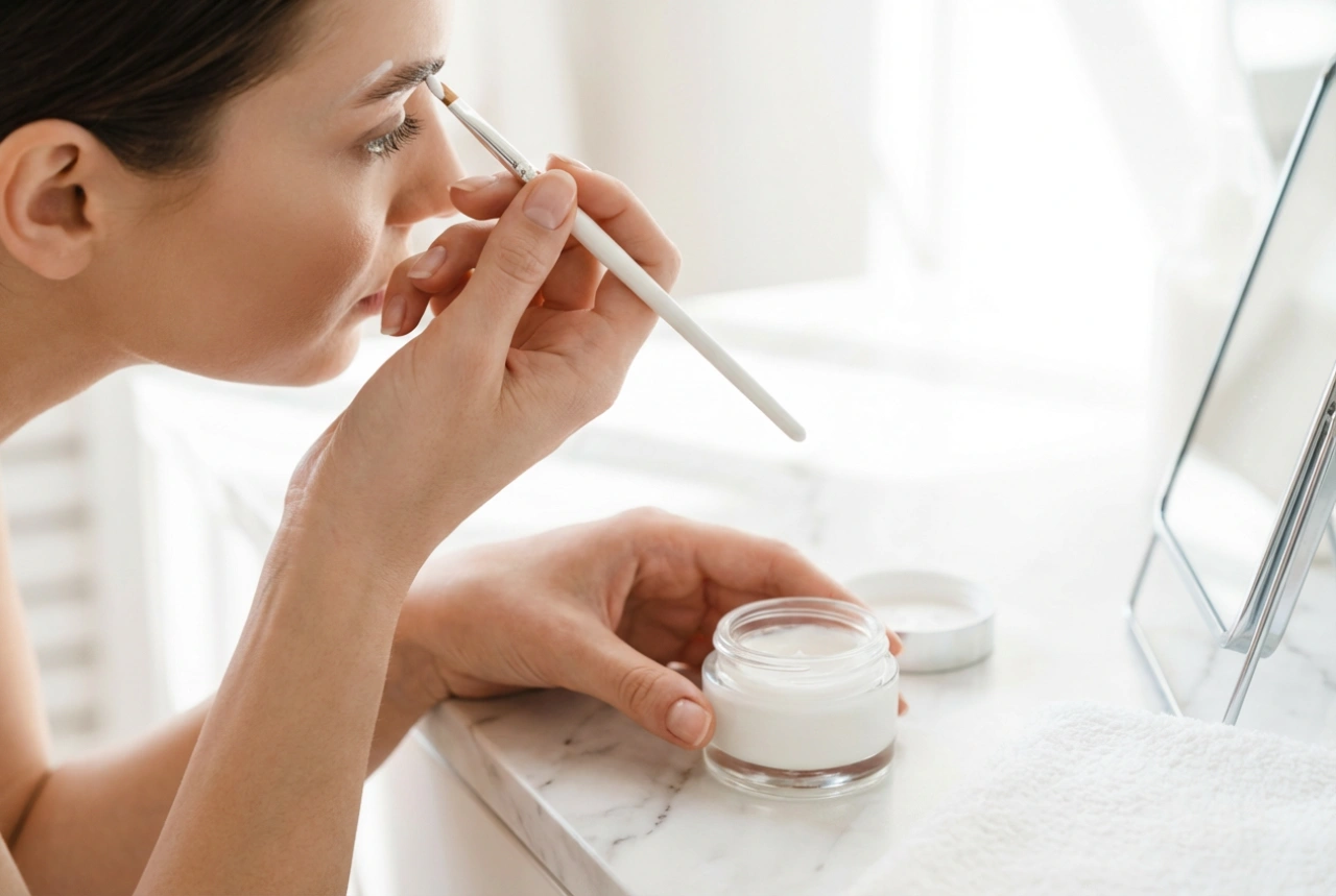 Lysne øyenbryn hjemme: skånsom effekt og kontroll over tiden