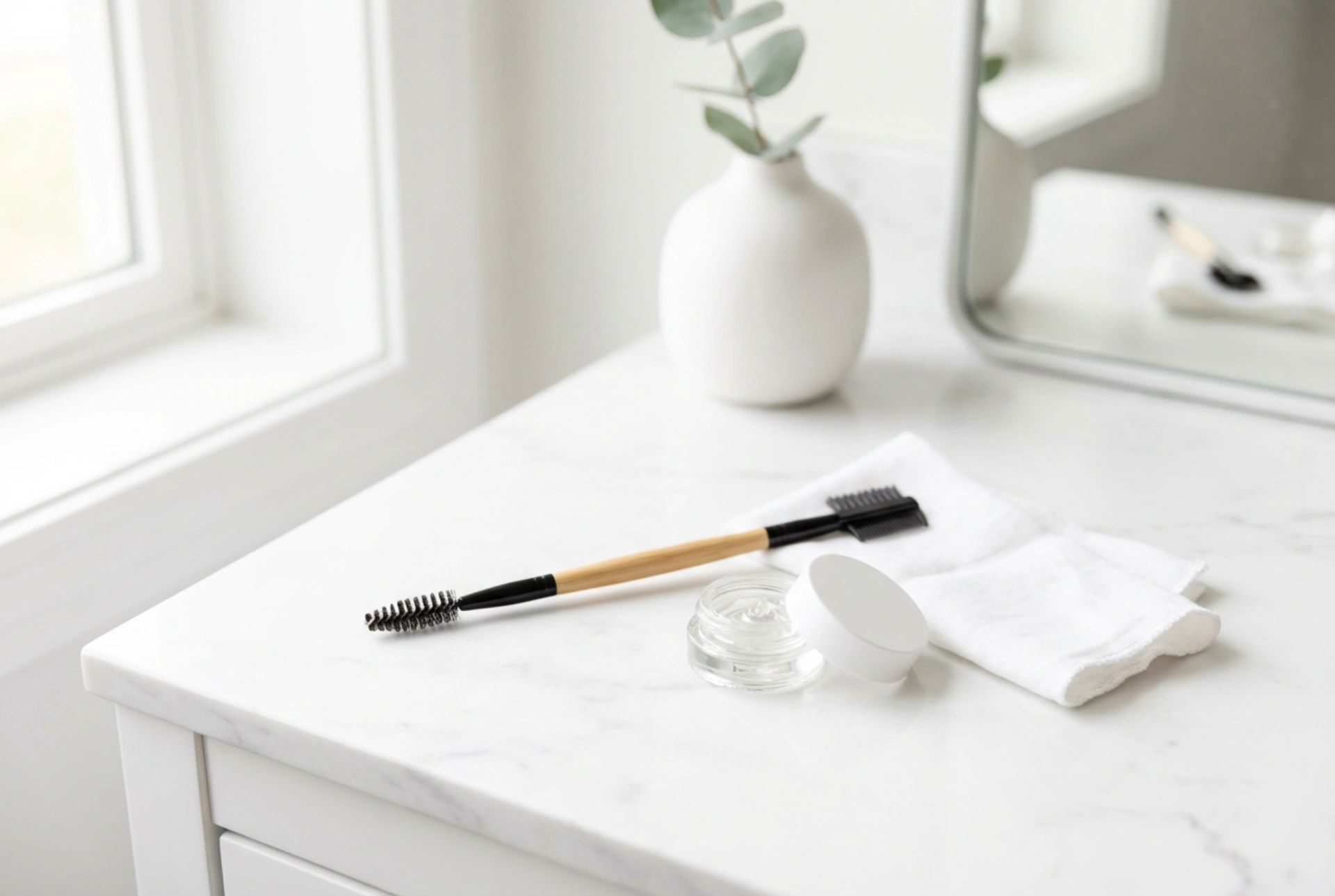 Øyenbrynskam: forming, børsting og verktøyhygiene