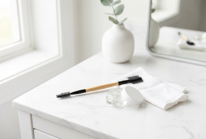 Øyenbrynskam: forming, børsting og verktøyhygiene