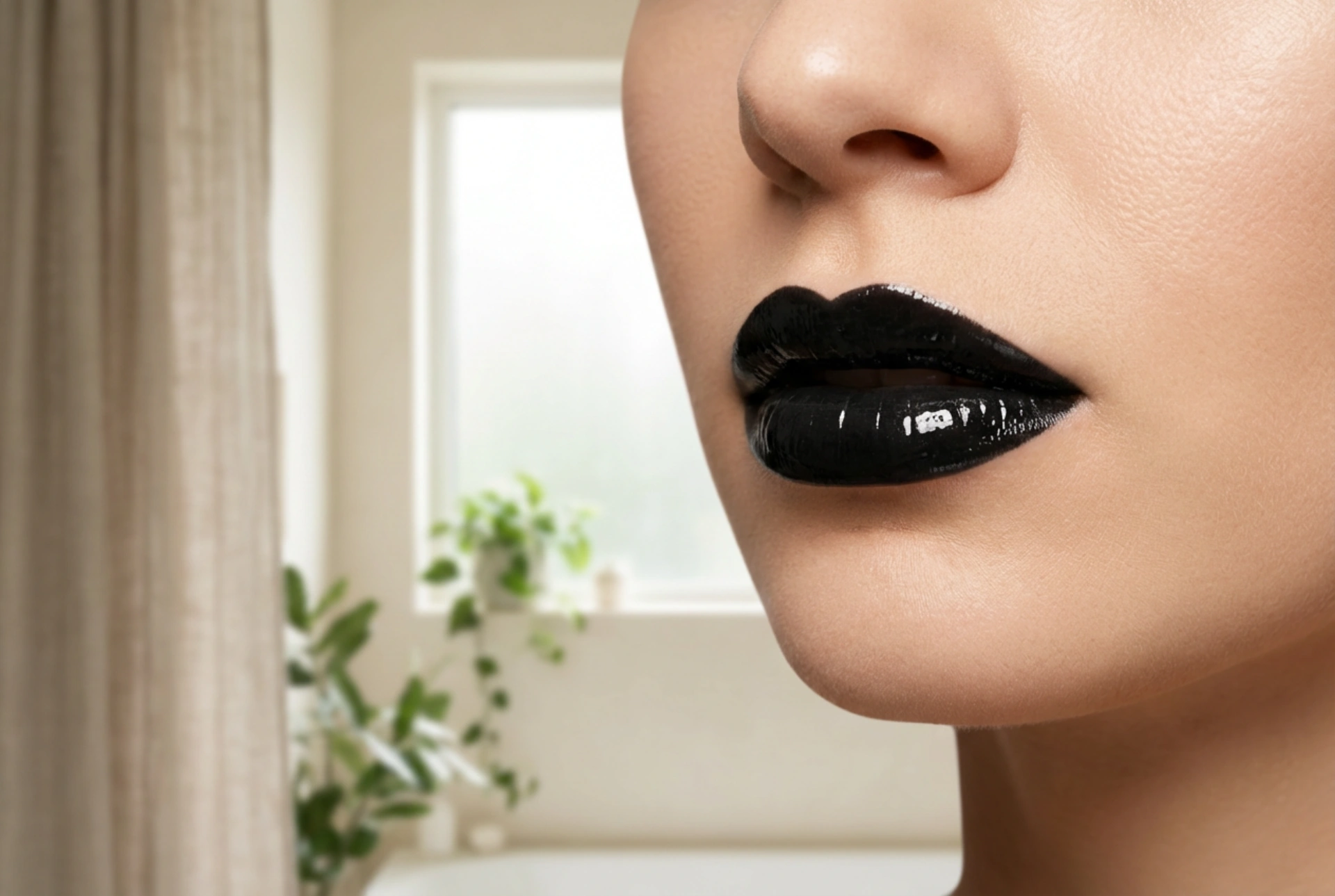 Svart lipgloss: Fra goth til glam, uten striper og flekker