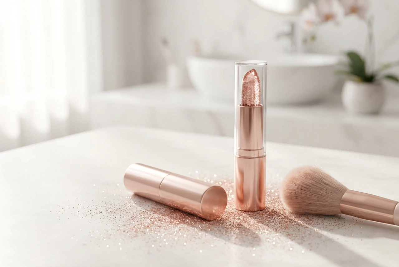 Glitterleppestift: Slik påfører du den for en jevn og varig glans