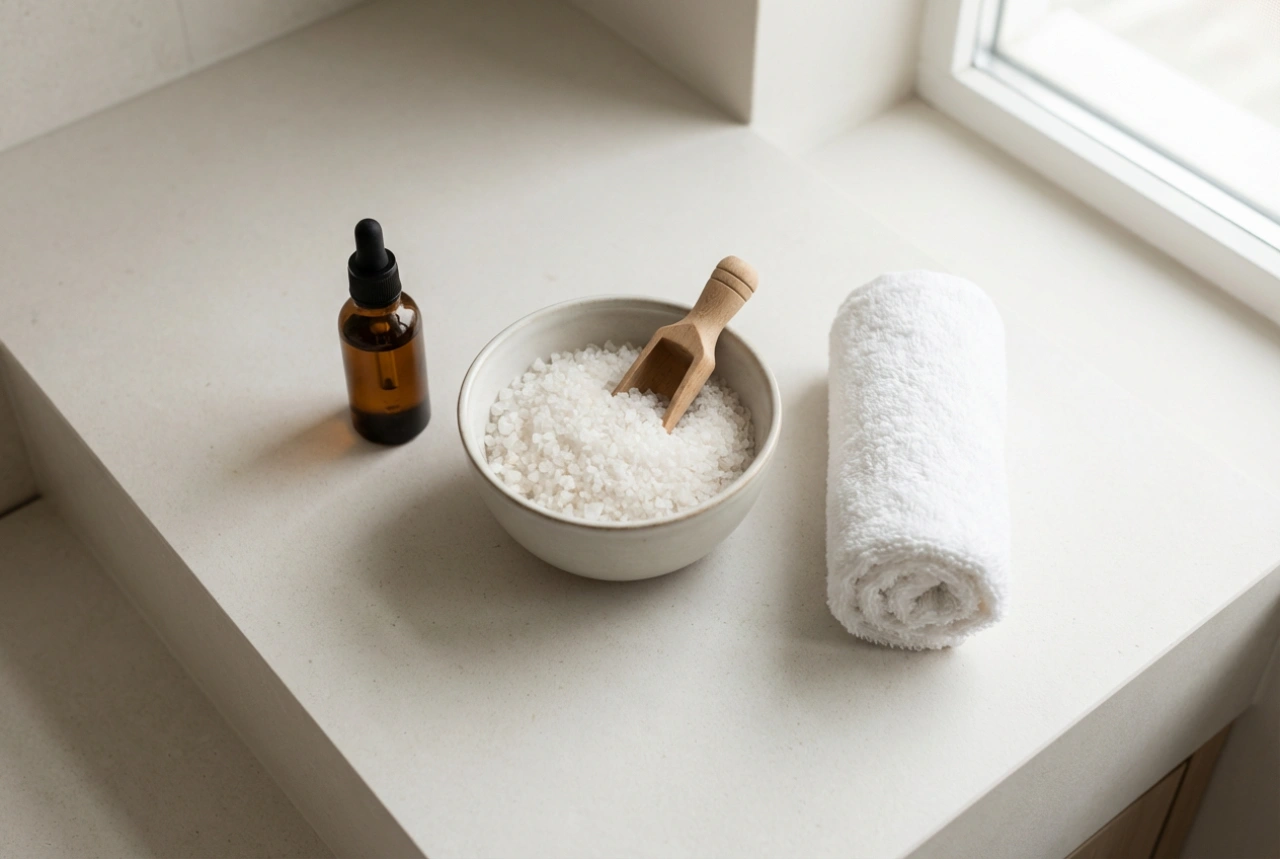 Saltbad hjemme: Proporsjoner, fremgangsmåte og pleie etterpå