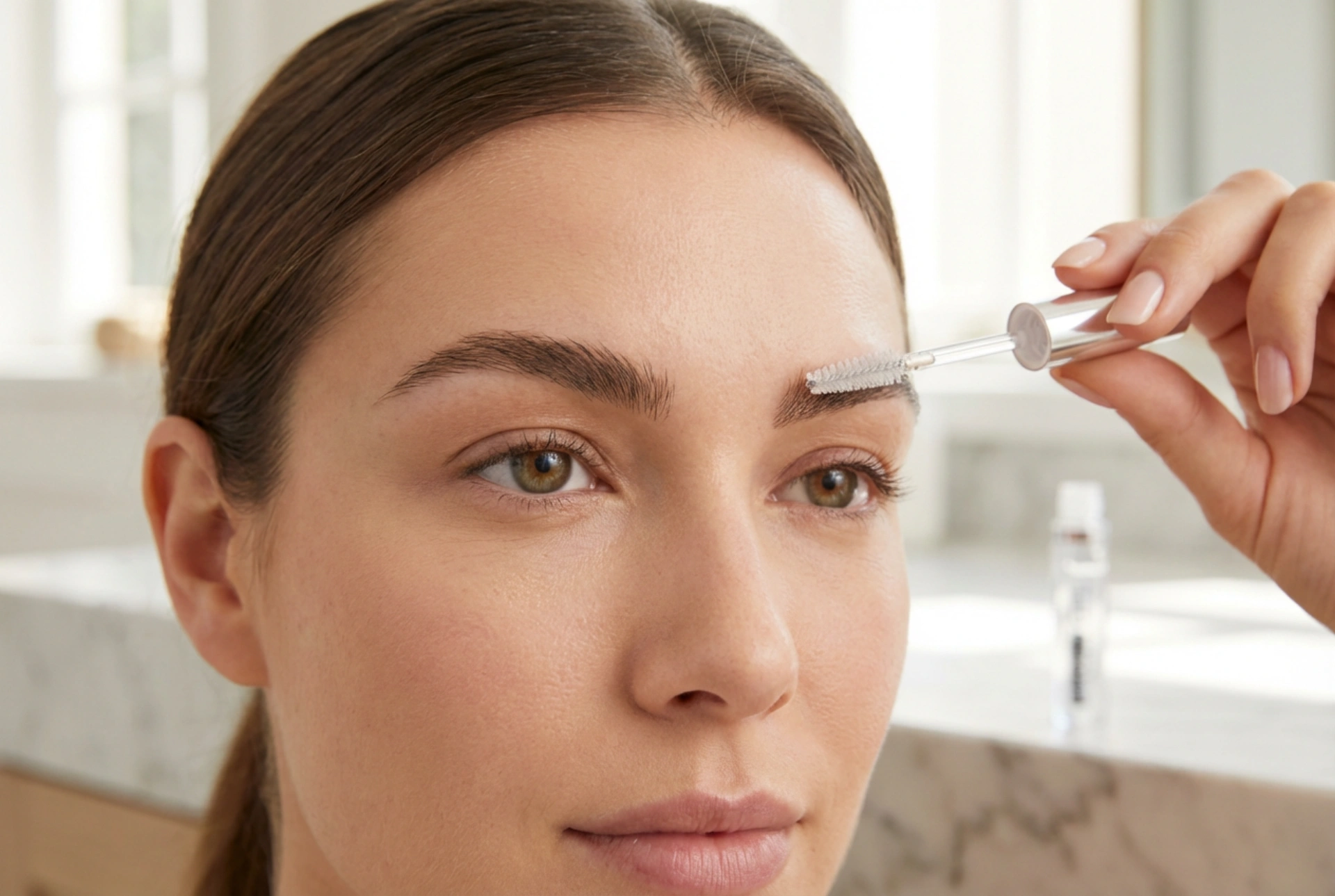 Øyenbrynsgel: Fiksering av form og volum trinn for trinn