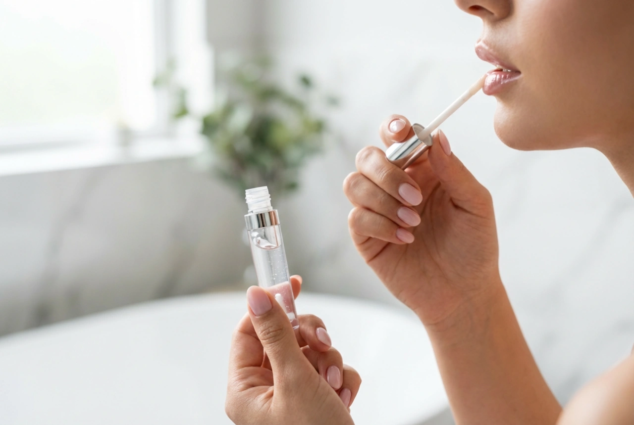 Lipgloss som ikke er klissete: påføring, lagdeling og holdbarhet